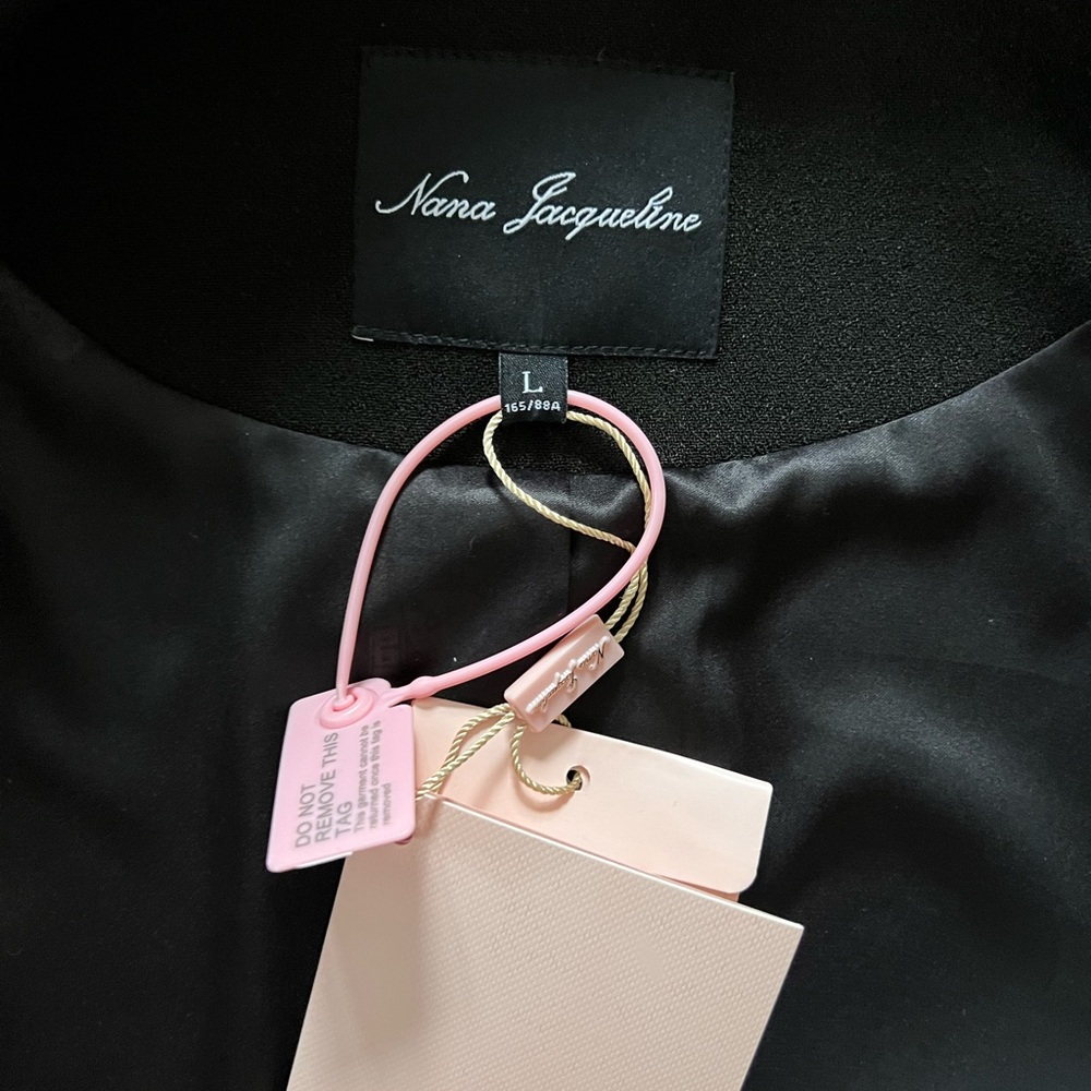 Nana Jacqueline Evie Long Suit Jacket (Black) size L - NWT - Picture 8 of 15